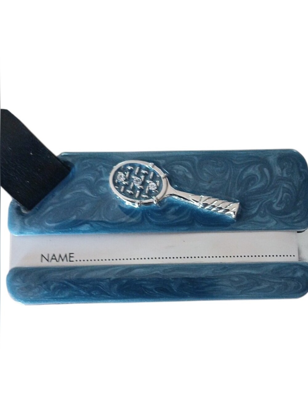 Stylish Luggage Tag | Tennis Racket With Gemstones